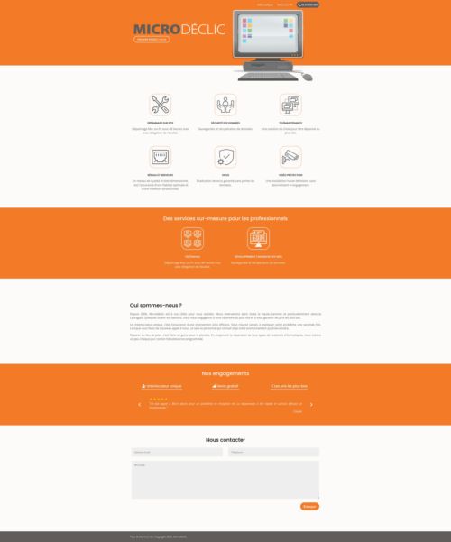 Site web de Microdéclic, réalisé par Mayenzel