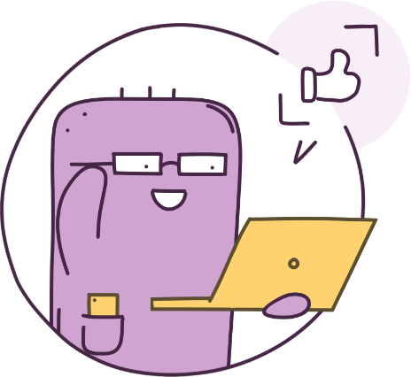 Personnage Mayenzel sur un ordinateur